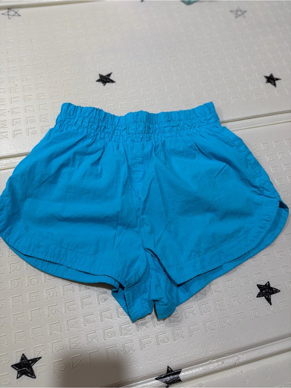 Women's Blue Elastic-Waist Casual Shorts